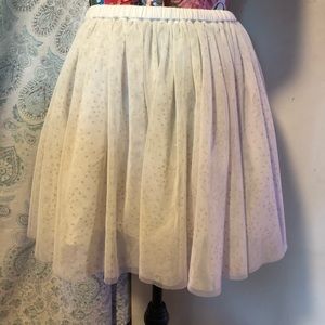 🐇Stretchy Layered Gold Dots Skirt